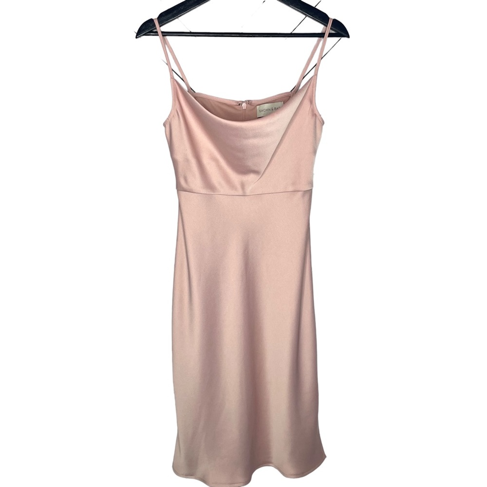 Sachin + Babi | Cali Satin Cowl Neck Midi Slip Dress Dusty Pink Size 2 - Picture 2 of 11